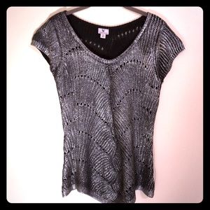 Worthington Sweater Vest, Silver, M